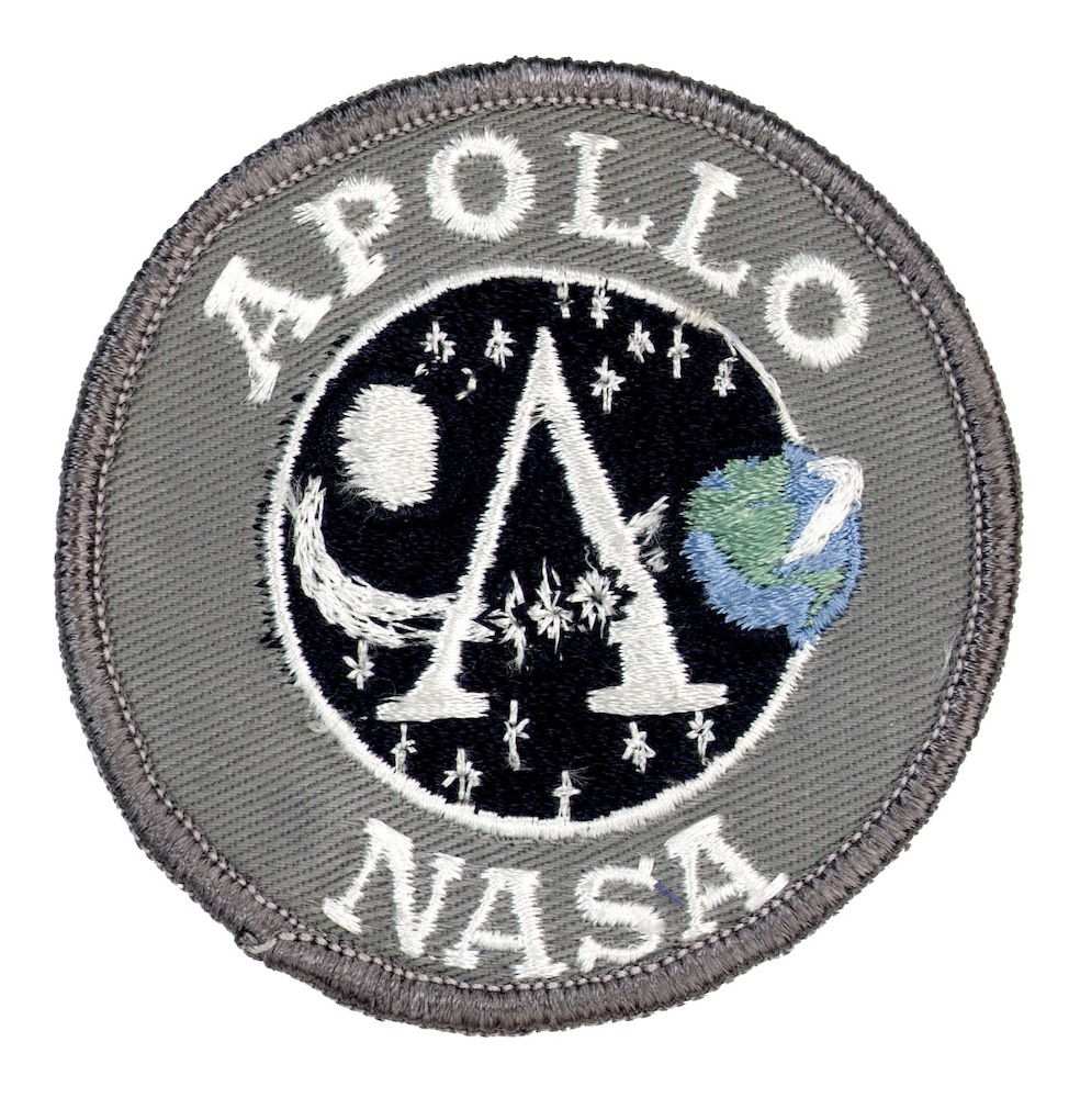 NASA ヴィンテージ刺繍パッチ アポロ計画エンブレム ベルクロ付き/ベルクロパッチ