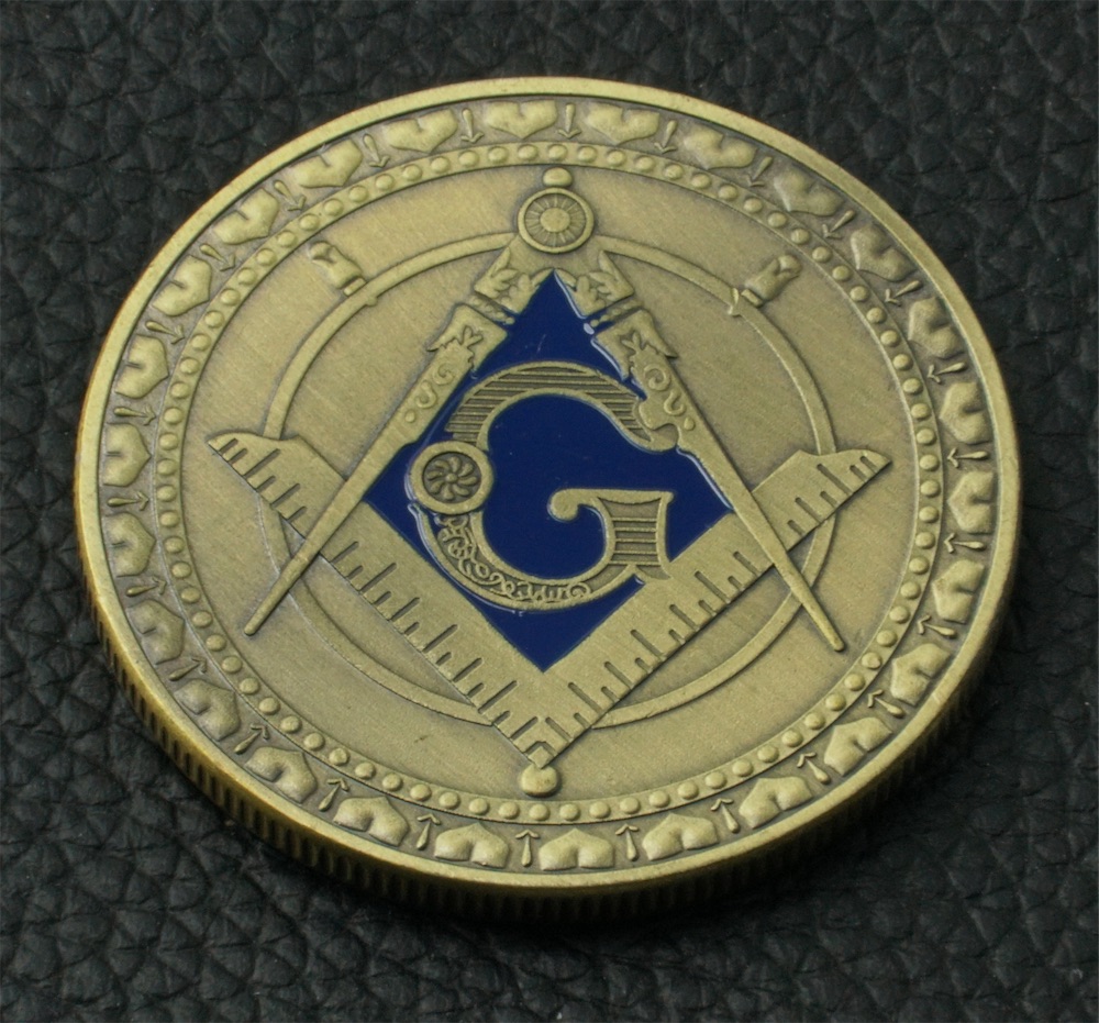 U.S.チャレンジコイン 2824 /フリーメーソン記念メダル 直径40mm サイズ