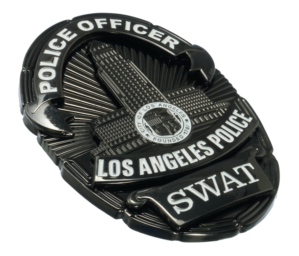 LAPD(ロサンゼルス市警察) SWAT POLICE BLACK BADGE ポリスバッジ レプリカ