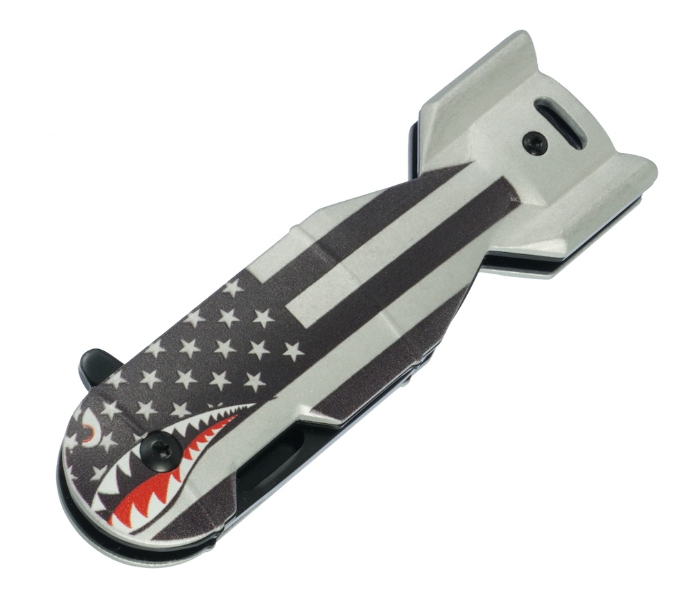 TAC FORCE シャークボムナイフ UA Flag  Shark Bomb Knife /フォールディングナイフ ストレート刃