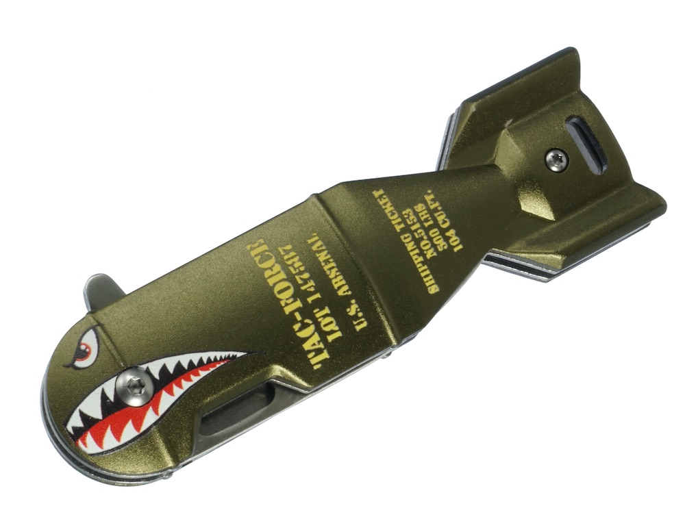 TAC FORCE シャークボムナイフ Green  Shark Bomb Knife /フォールディングナイフ ストレート刃